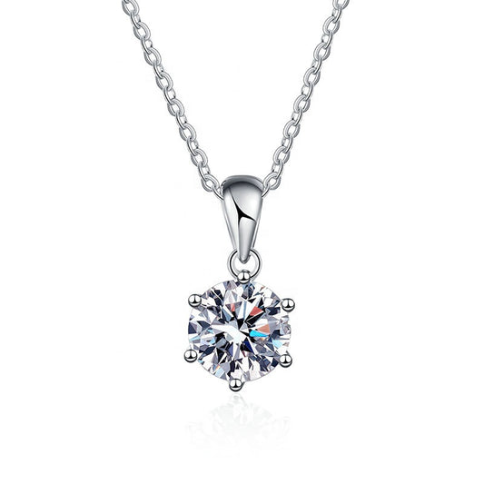 Zircon Chique Solitaire Pendant-Necklace